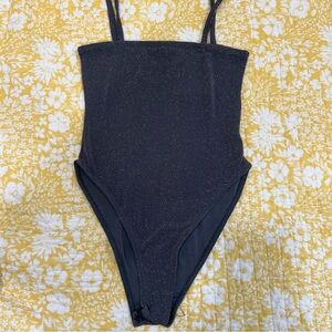 Grey glitter bodysuit